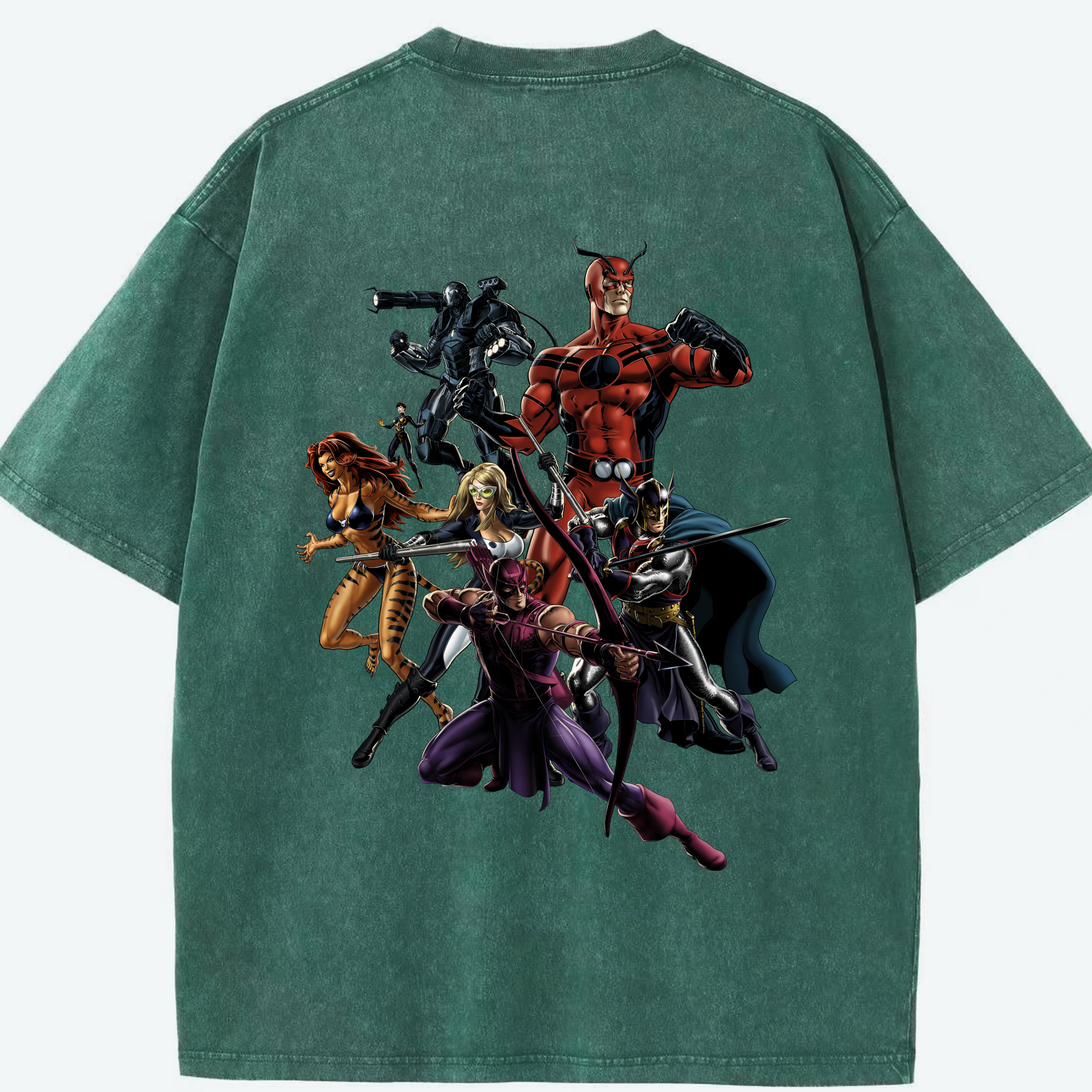 （画像用） アベンジャーズ The Avengers 綿100% ヴィンテージ風 半袖Tシャツ（背面プリント）